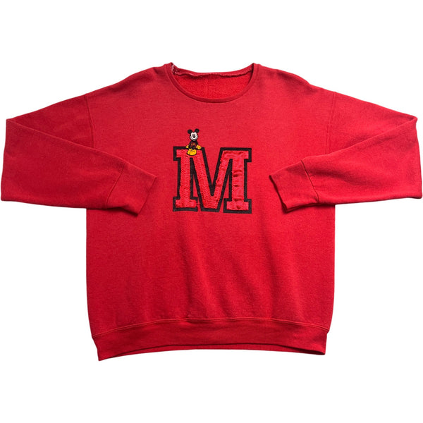 Vintage Red Disney Sweatshirt Mickey Mouse (M)