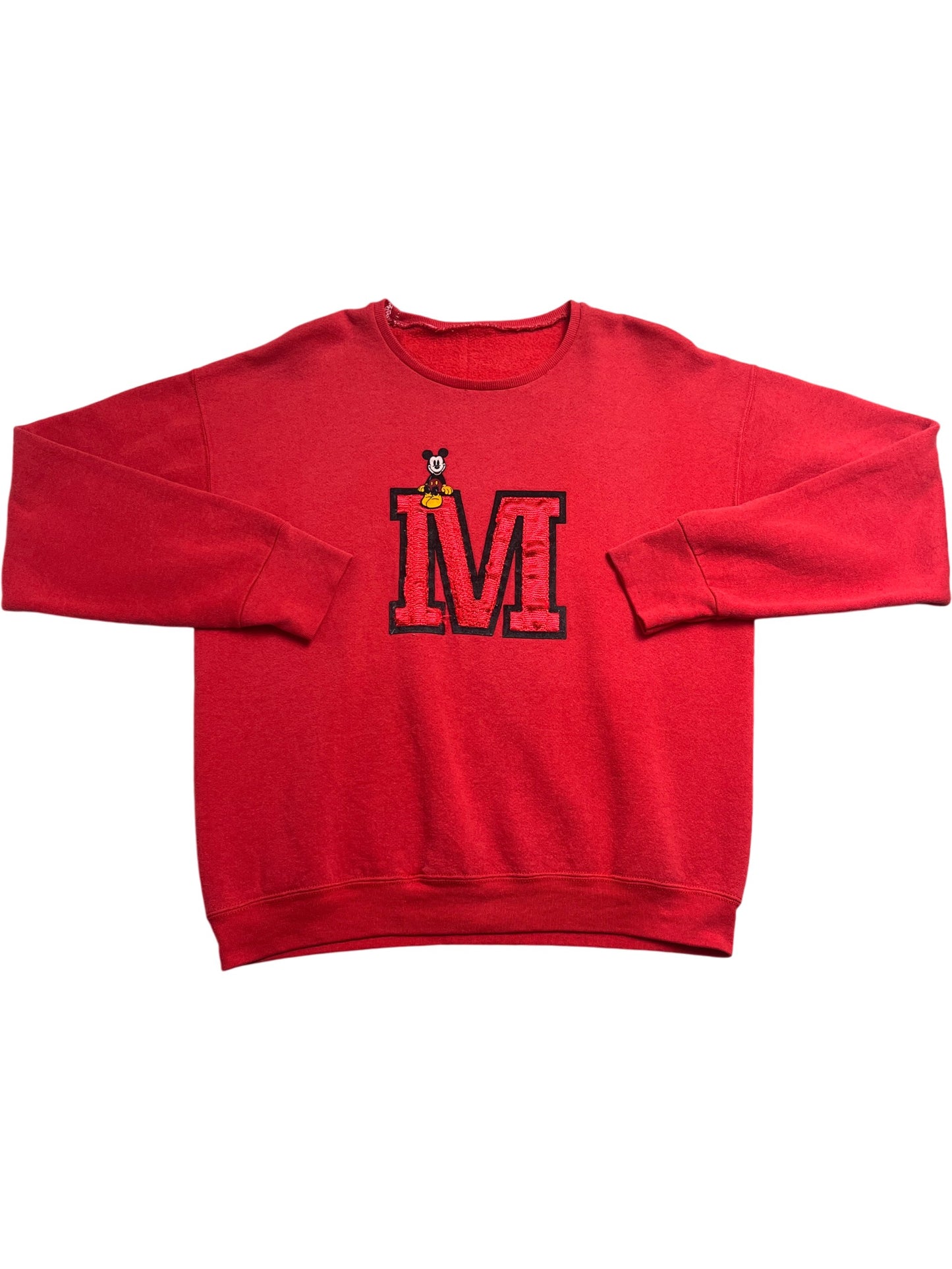 Vintage Red Disney Sweatshirt Mickey Mouse (M)