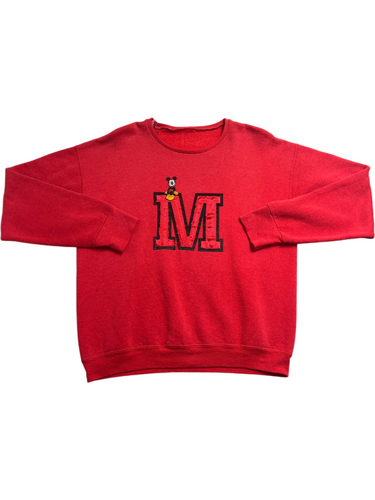 Vintage Red Disney Sweatshirt Mickey Mouse (M)