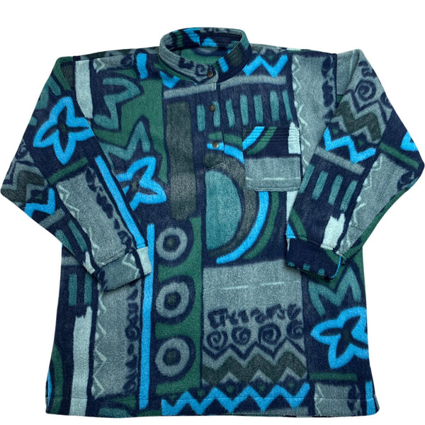 Vintage Multi Whack Vintage Fleece Abstract Pattern (L)