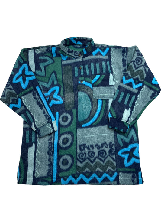 Vintage Multi Whack Vintage Fleece Abstract Pattern (L)
