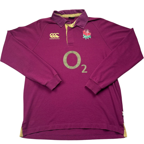 Vintage Burgundy Canterbury Rugby Shirt England O2 (M)