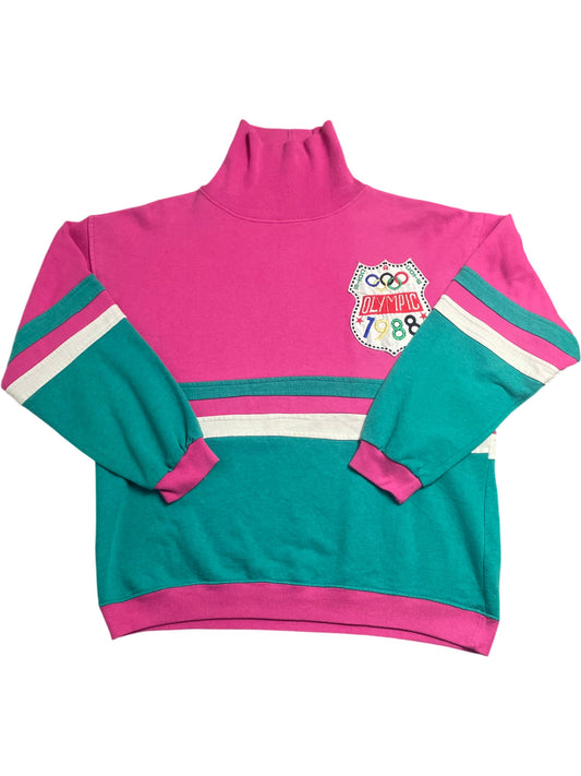 Vintage Multicolor Whack Vintage Sweater Turtleneck 80s (S)