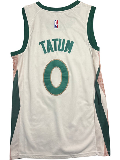 Vintage White Nike Basketball Jersey Tatum 0 Boston Celtics (XL)