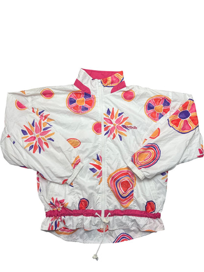 Vintage White Reebok Windbreaker Graphic 90s (M)