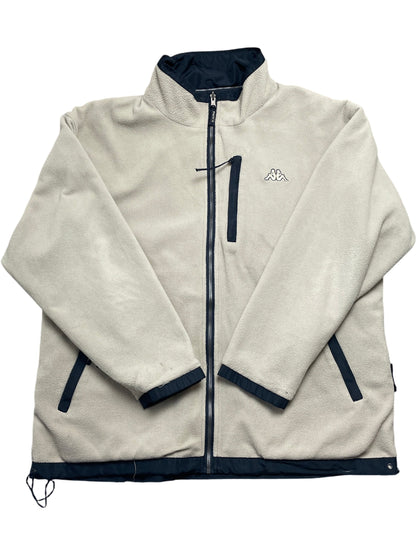 Vintage Beige Kappa Fleece Jacket Reversible 2000s (XXL)