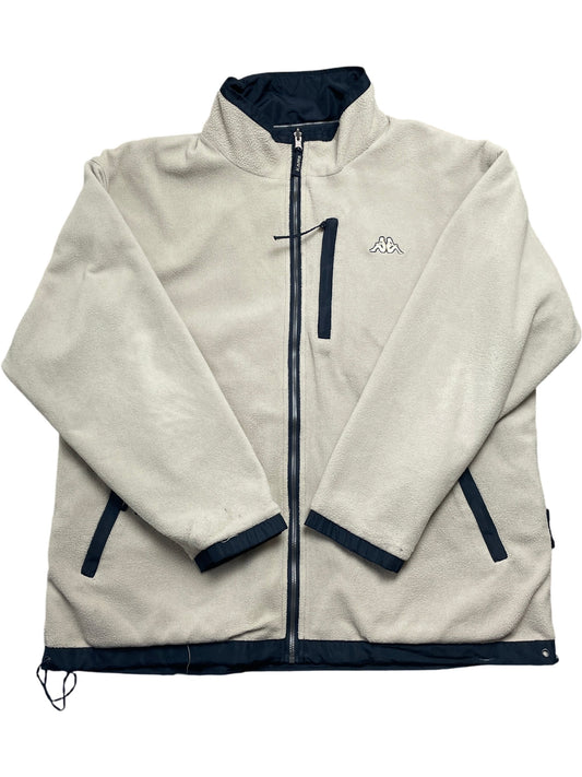 Vintage Beige Kappa Fleece Jacket Reversible 2000s (XXL)