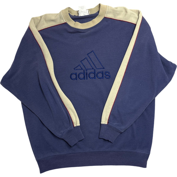 Vintage Blue Adidas Sweatshirt Spell out (L)