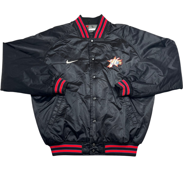 Vintage Black Nike Track Jacket Sixers Y2K (L)