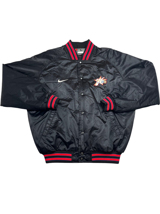Vintage Black Nike Track Jacket Sixers Y2K (L)