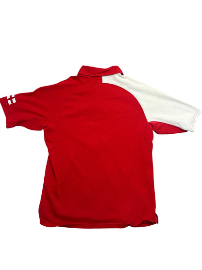 Vintage Red Nike Rugby Shirt England O2 Sponsor (L)