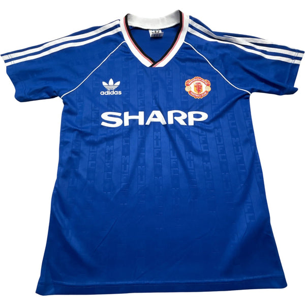 Vintage Blue Adidas Manchester United Football Shirt 90s (M)
