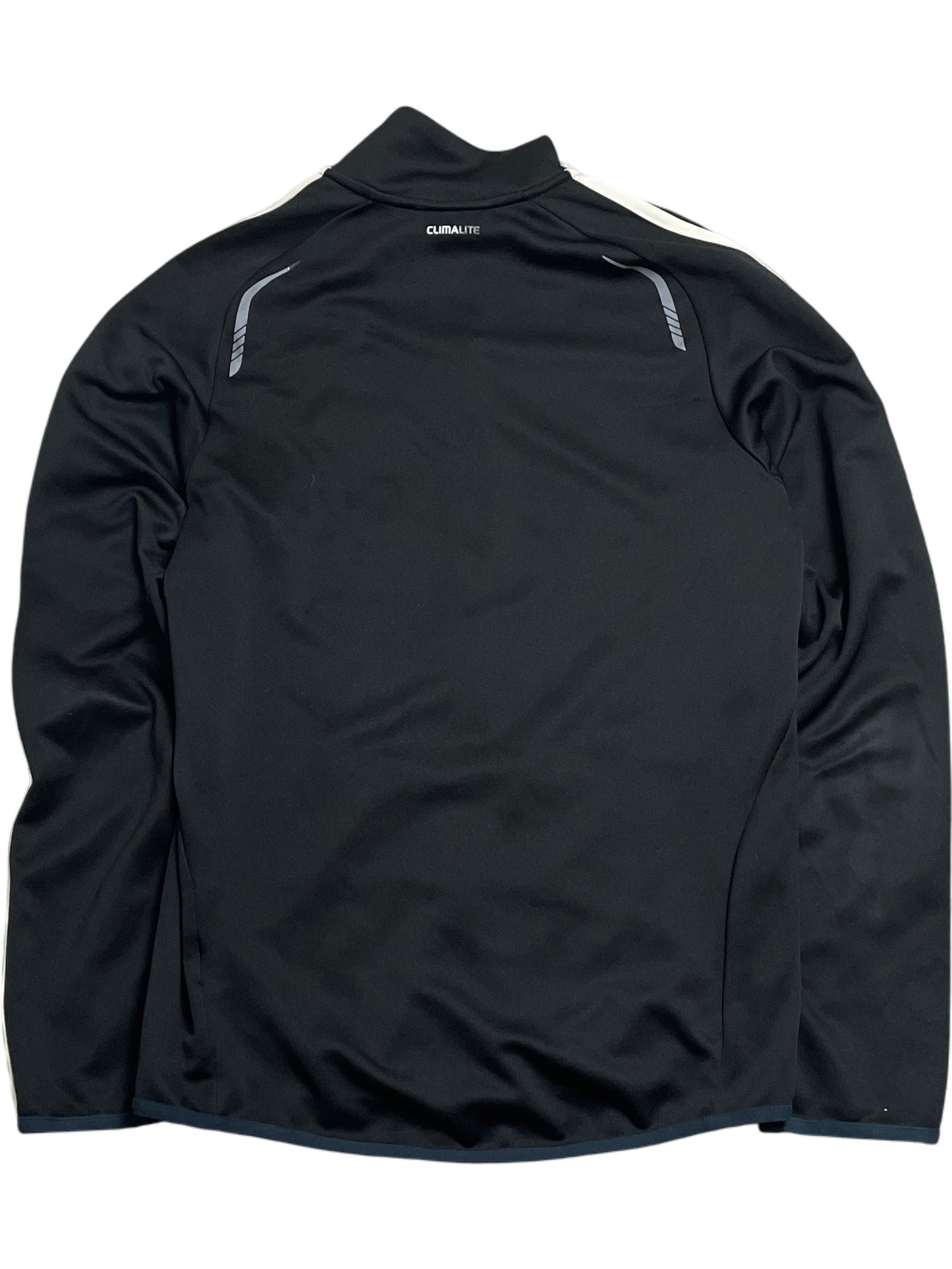 Vintage Black Adidas Track Jacket Climalite 2000s (S)