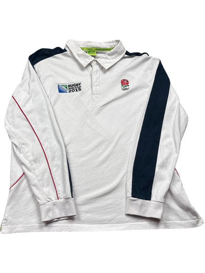 Vintage White Rugby World Cup 2015 Polo Shirt (XL)