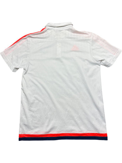 Vintage White Adidas Olympique Lyonnais Polo  (L)