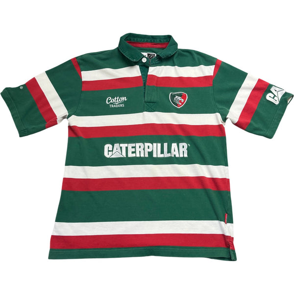Vintage Green White Red Cotton Traders Rugby Shirt (M)