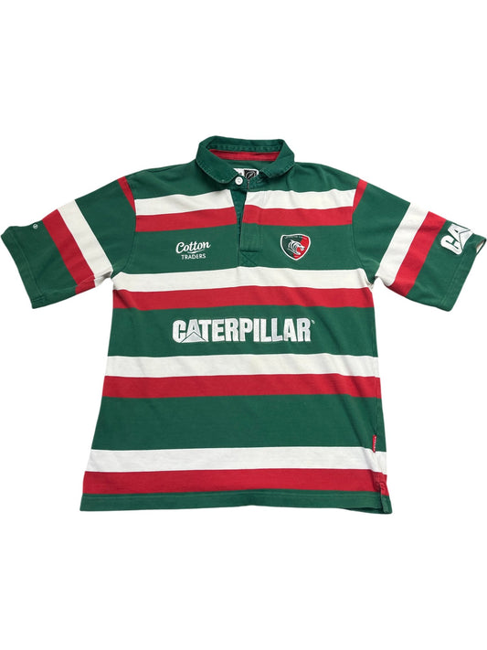 Vintage Green White Red Cotton Traders Rugby Shirt (M)