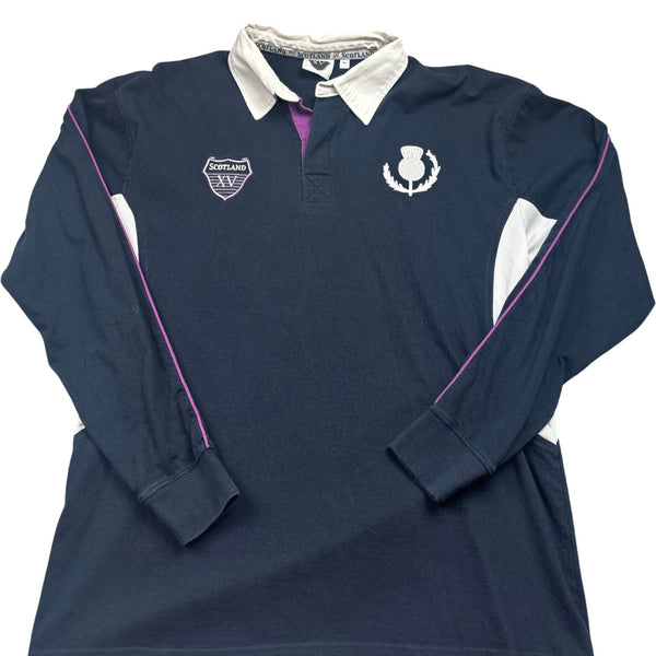 Vintage Navy Scotland Rugby Shirt (L)