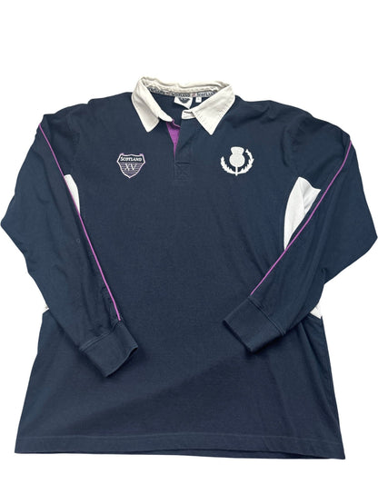 Vintage Navy Scotland Rugby Shirt (L)