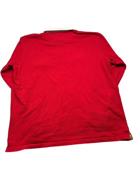 Vintage Red Rugby Shirt Welsh Embroidery (XL)