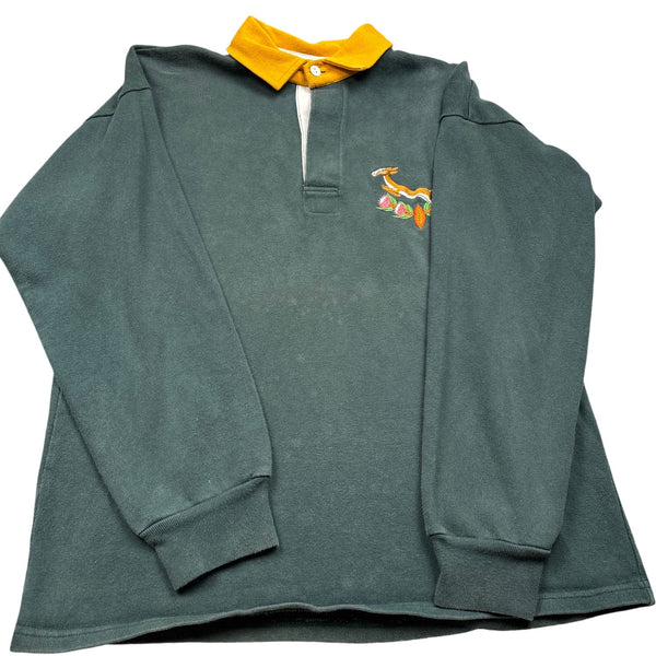 Vintage Green Springboks Rugby Shirt (L)