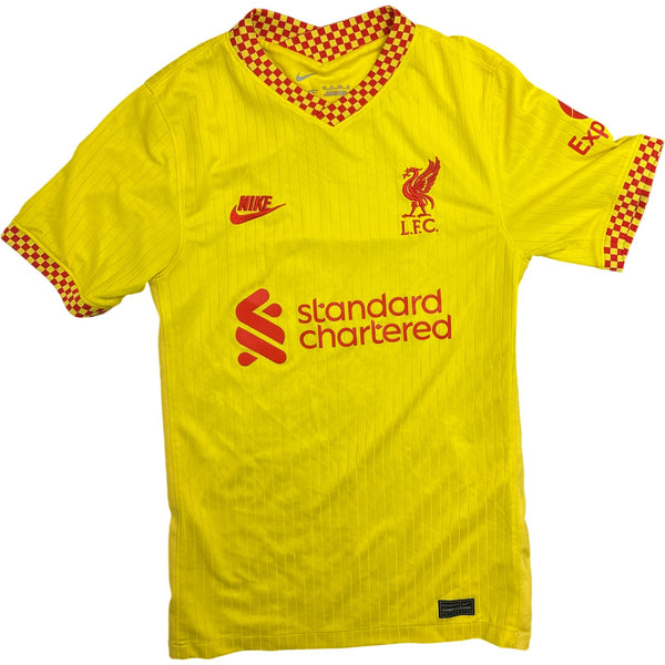 Vintage Yellow Nike Liverpool Football Club Shirt Kids 10-11 (XXS)