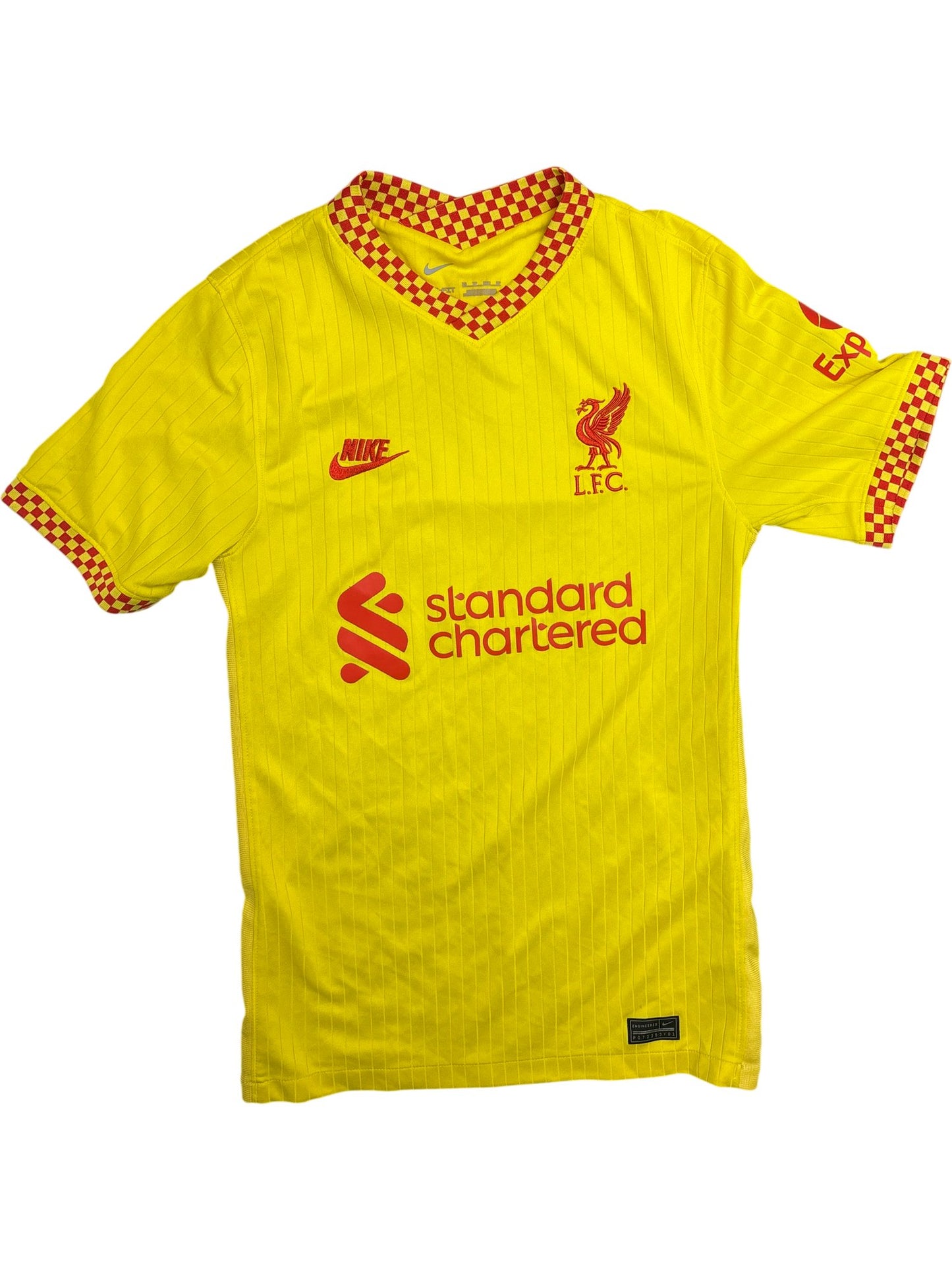 Vintage Yellow Nike Liverpool Football Club Shirt Kids 10-11 (XXS)