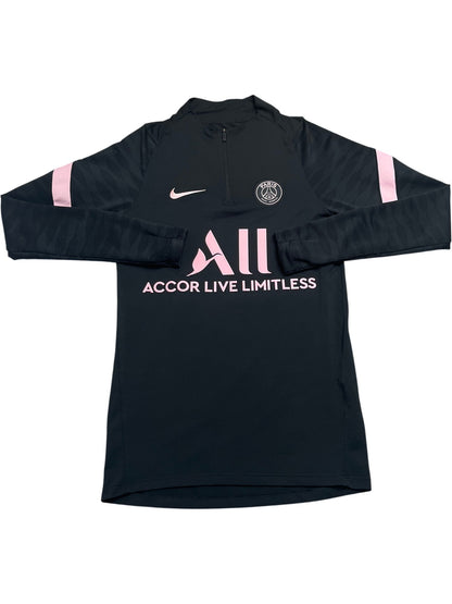 Vintage Black Nike Training Top PSG 2000s (XS)