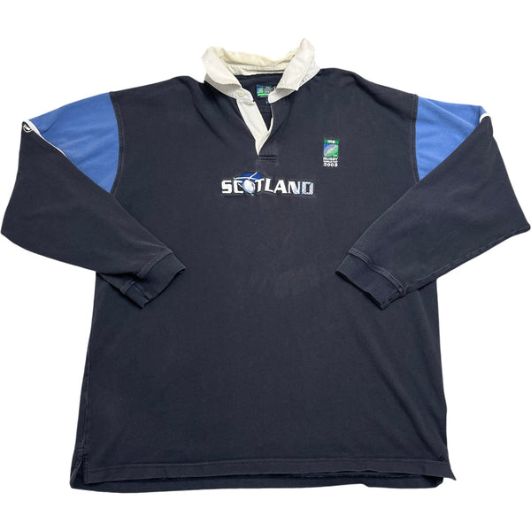 Vintage Black Rugby World Cup 2003 Scotland Rugby Shirt (XXL)