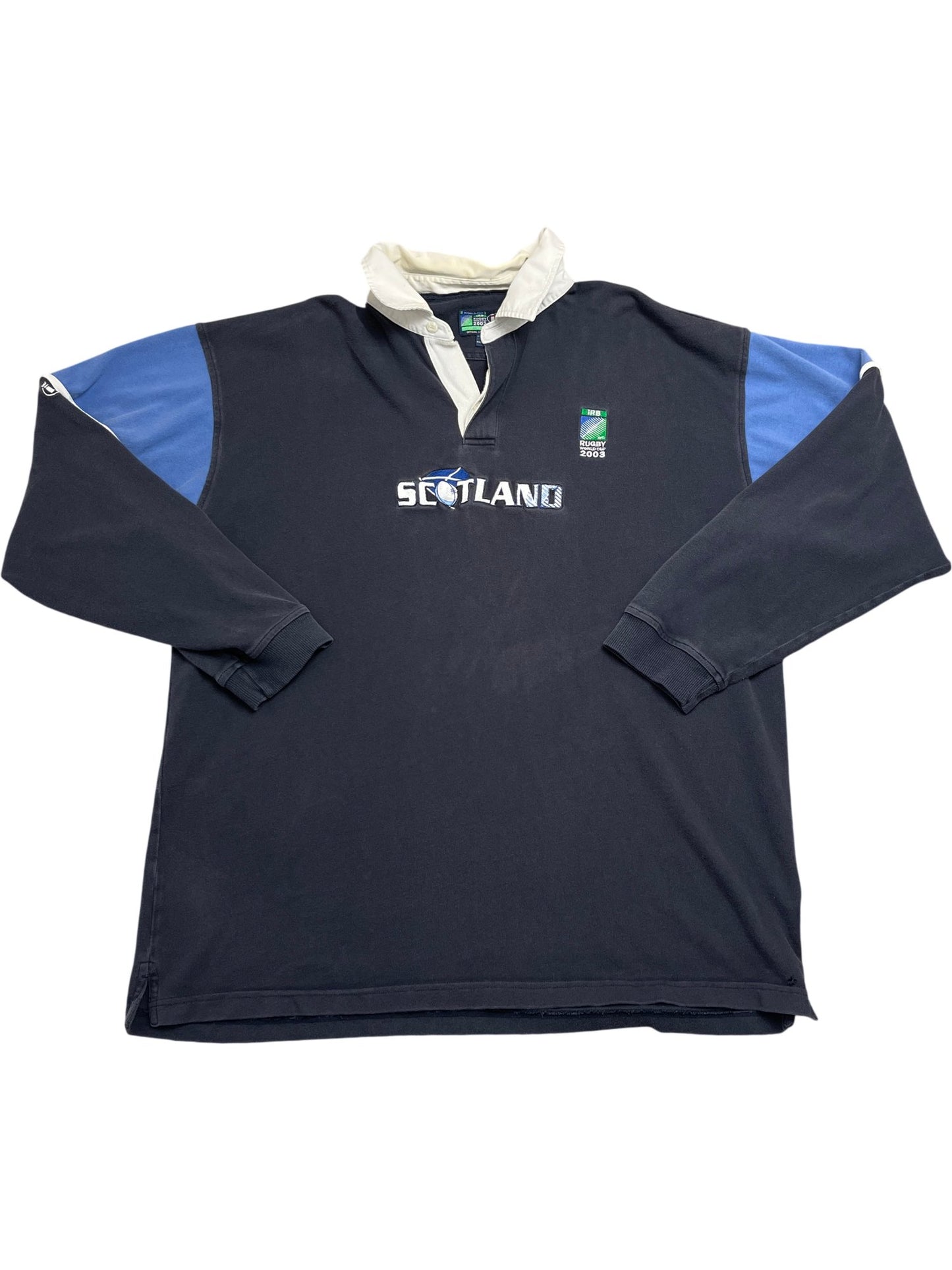 Vintage Black Rugby World Cup 2003 Scotland Rugby Shirt (XXL)