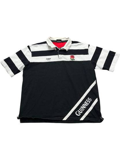 Vintage Black Guinness Rugby Shirt England (XXL)