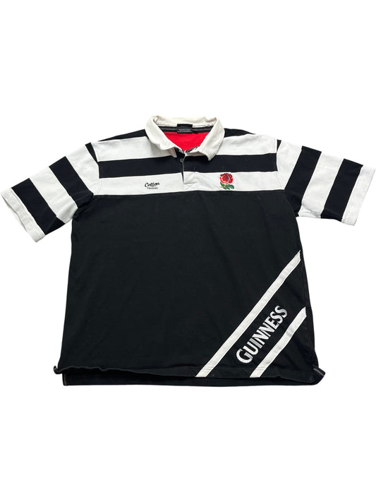 Vintage Black Guinness Rugby Shirt England (XXL)