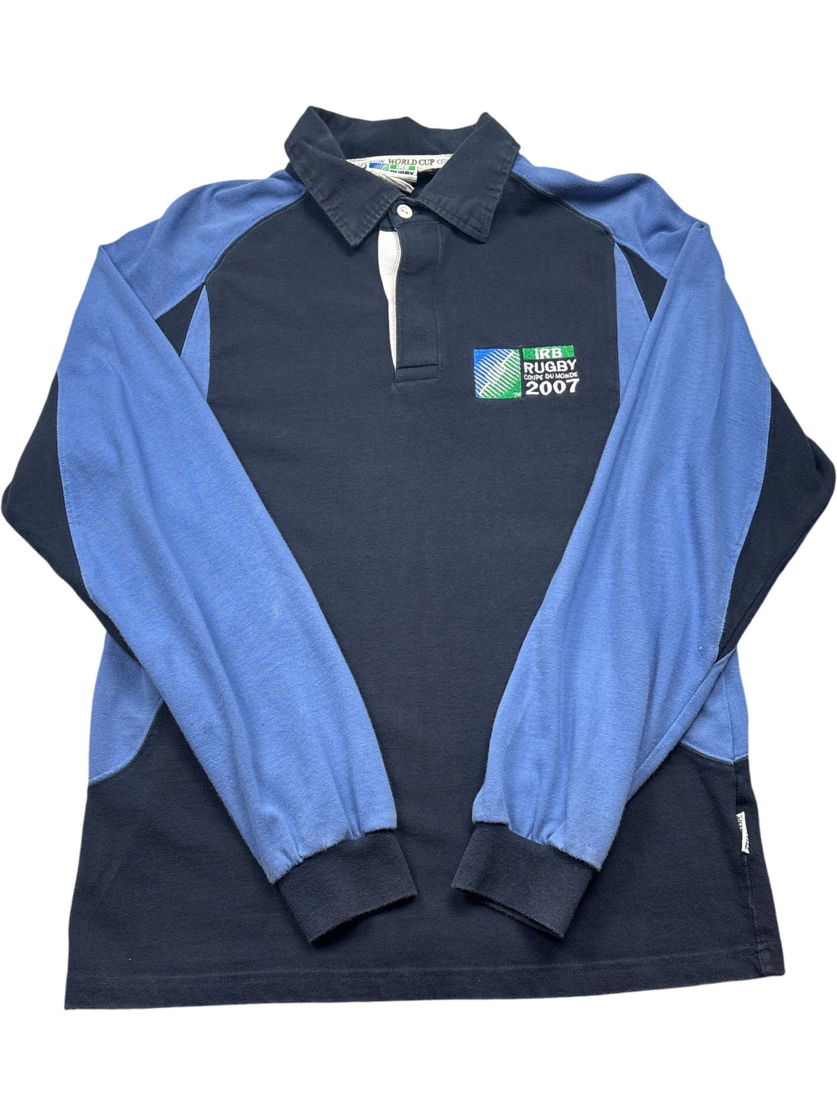 Vintage Blue Rugby World Cup 2007 Long Sleeve Shirt (M)