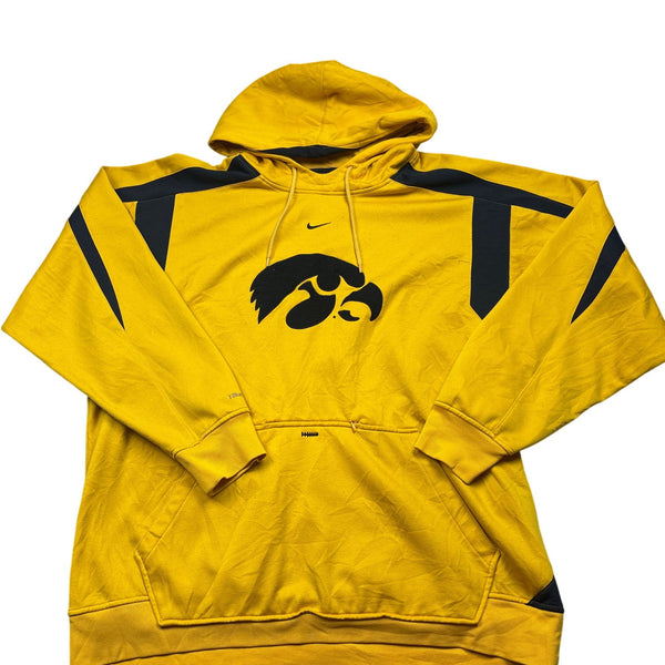 Vintage Yellow Nike Hoodie Iowa 00s (L)
