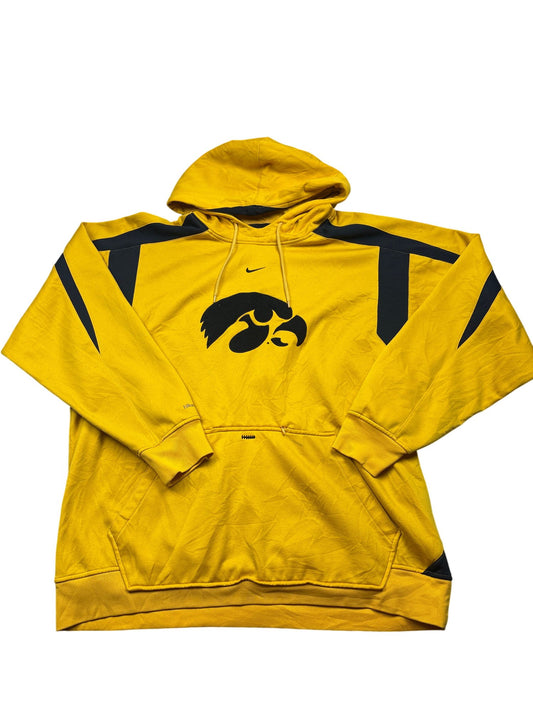 Vintage Yellow Nike Hoodie Iowa 00s (L)