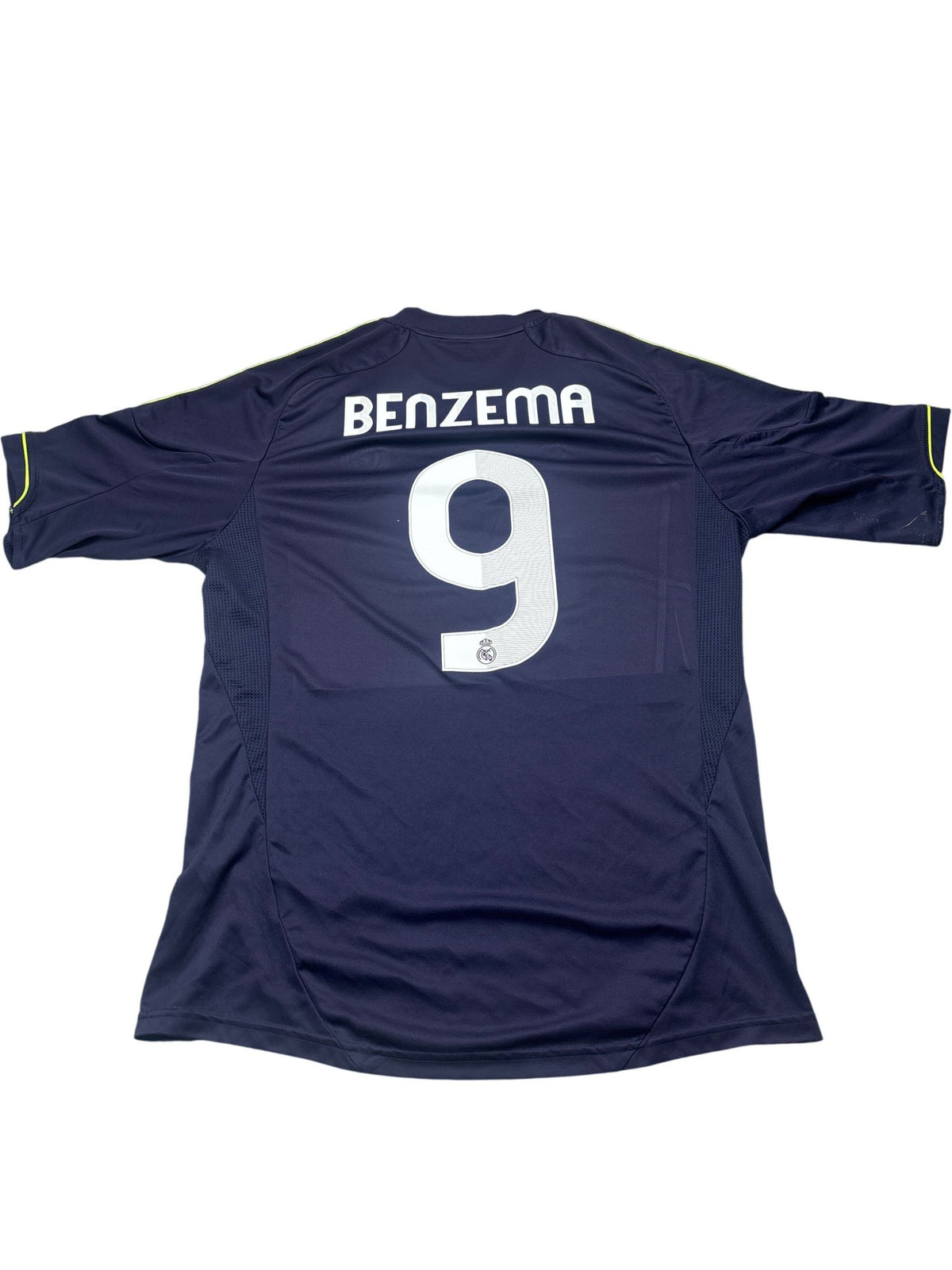 Vintage Navy Adidas Real Madrid Jersey Benzema (L)