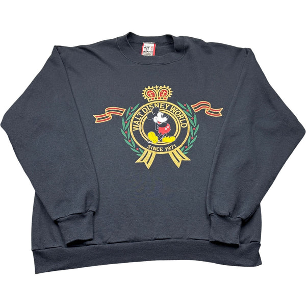 Vintage Black Disney Sweatshirt Mickey Mouse 1970s (XL)