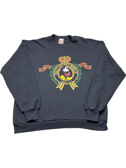 Vintage Black Disney Sweatshirt Mickey Mouse 1970s (XL)