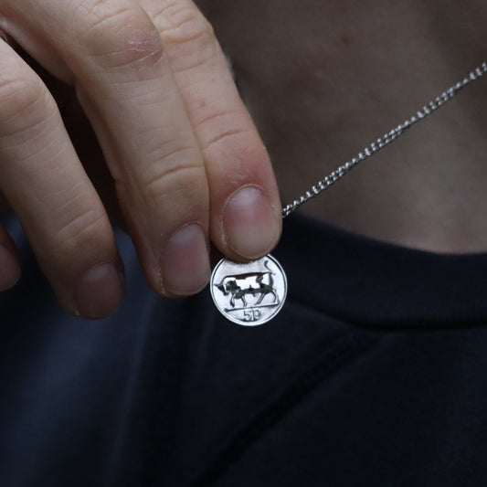 5P Bull Irish Coin Necklace