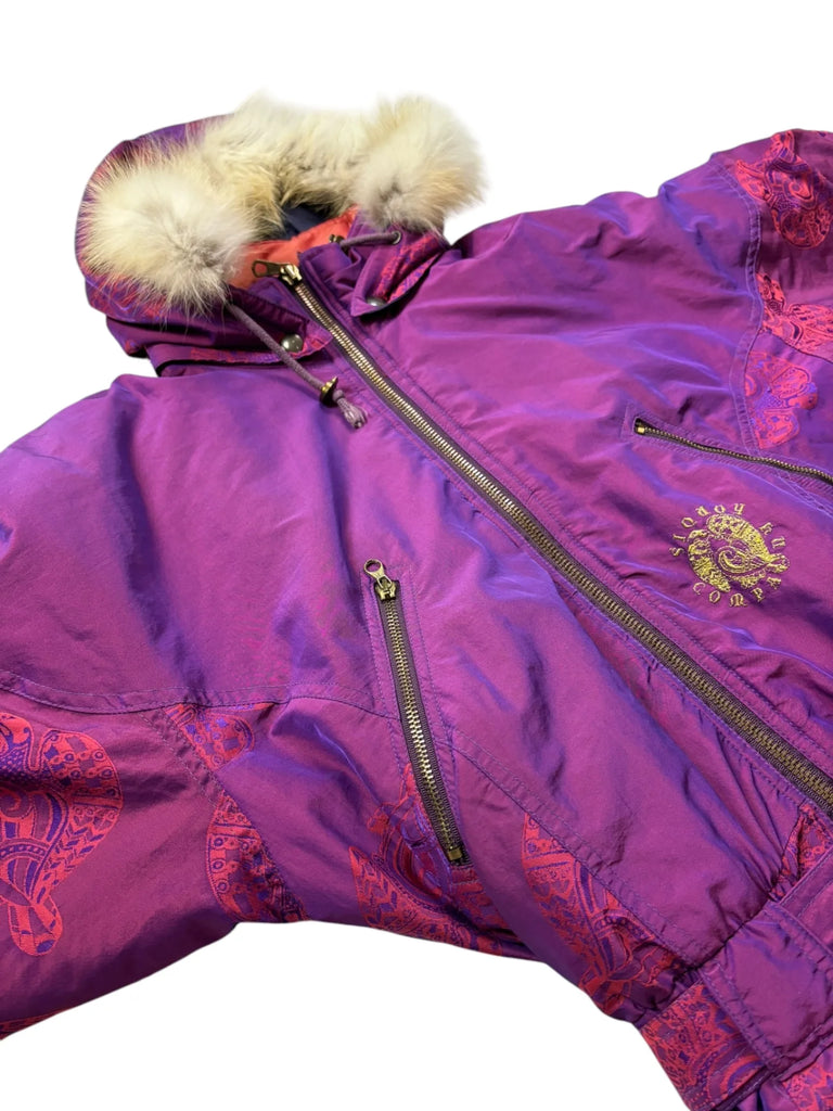 Vintage Purple Ski Suit (Womens L)