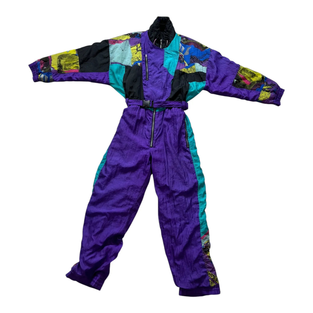 Vintage Purple Ski Suit (L)