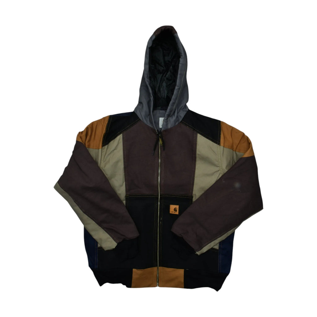 Vintage Brown Hooded Jacket (M)