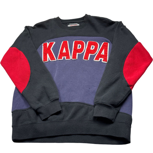 Vintage Black Kappa Crewneck Sweatshirt 90s (M)