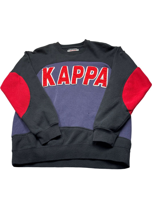 Vintage Black Kappa Crewneck Sweatshirt 90s (M)