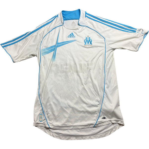 Vintage White Adidas Olympique Marseille Jersey  06/07 (L)