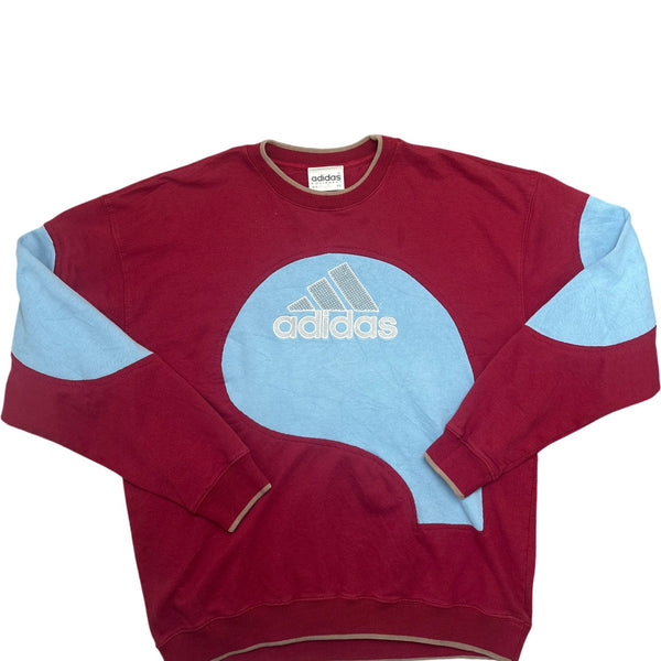 Vintage Red Adidas Crewneck Sweatshirt 90s (L)