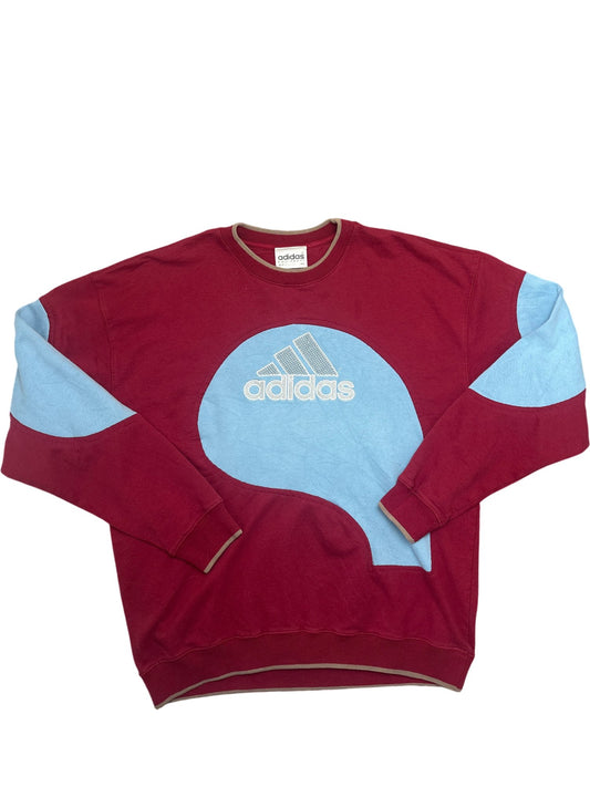 Vintage Red Adidas Crewneck Sweatshirt 90s (L)