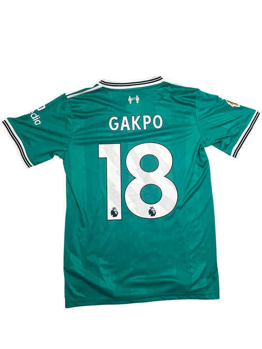 Vintage Green Adidas Liverpool Jersey Gakpo (M)