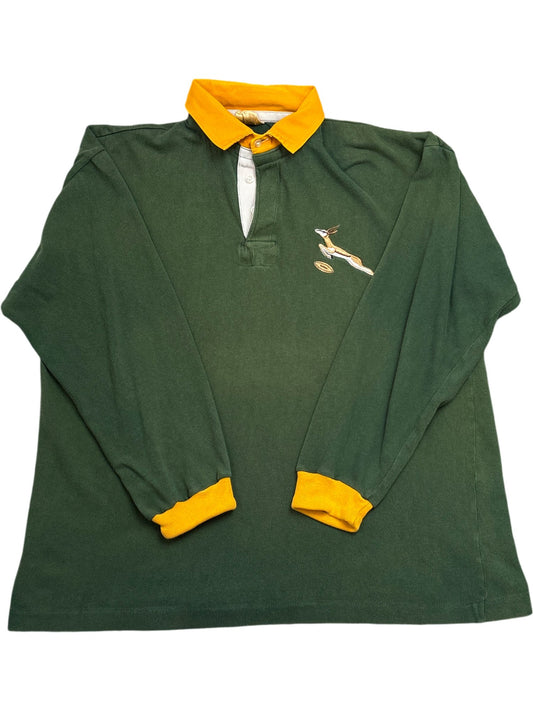 Vintage Green Rugby Shirt South Africa L ()