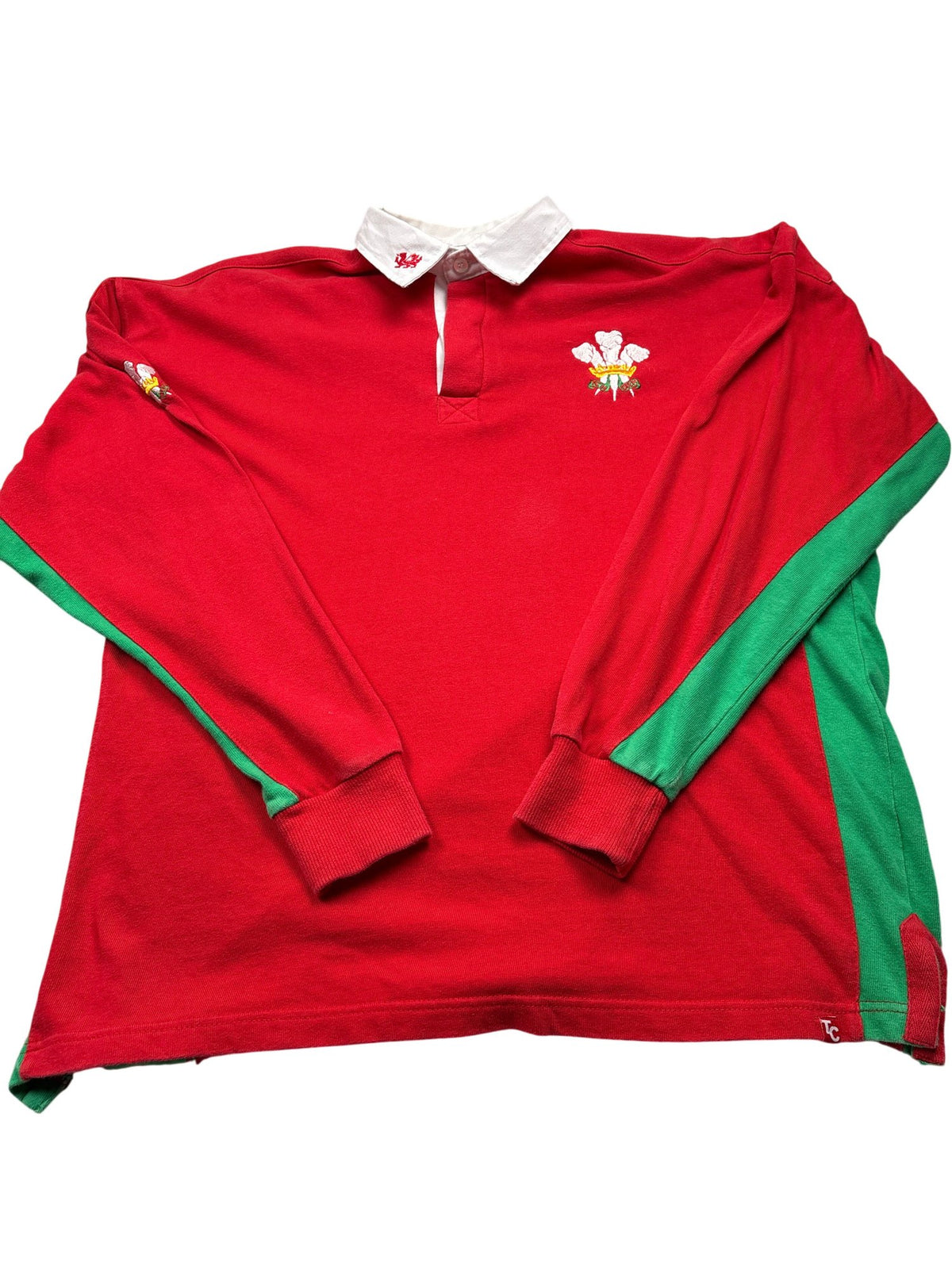 Vintage Red Rugby Shirt Welsh 2000s (L)